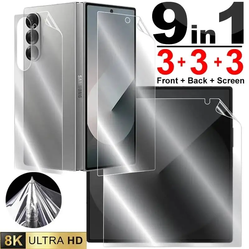 

Antiscratch Hydrogel Film 4 Soft Front Back Inner Screen Protector For Samsung Galaxy Z Fold 7 6 5