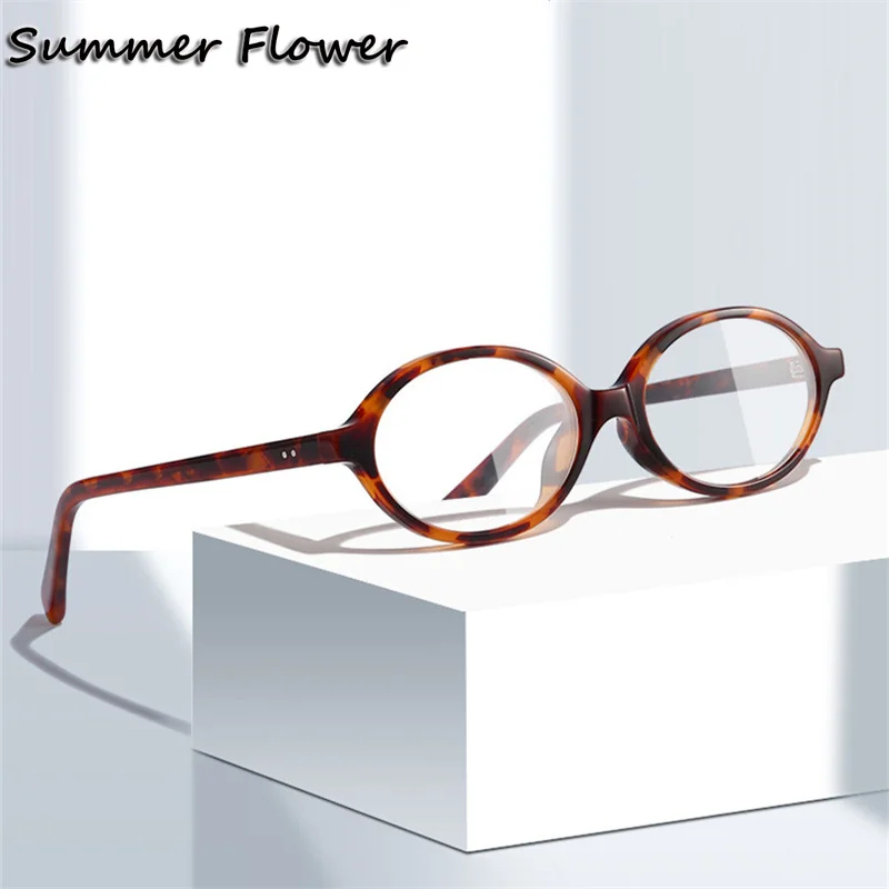 

Small Eyewear Women Acetate Glasses Frame Prescription Optical Lenses Female Designer Myopia Glasses 1.5 Reading Glasses for Men