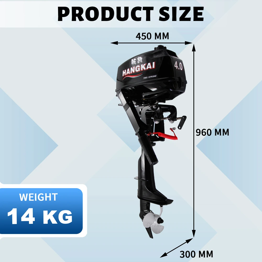 New for ga soline Outboards Two Stroke 4h p Boat Trailers Water-Cooling Boat Motors Propellers Replacement