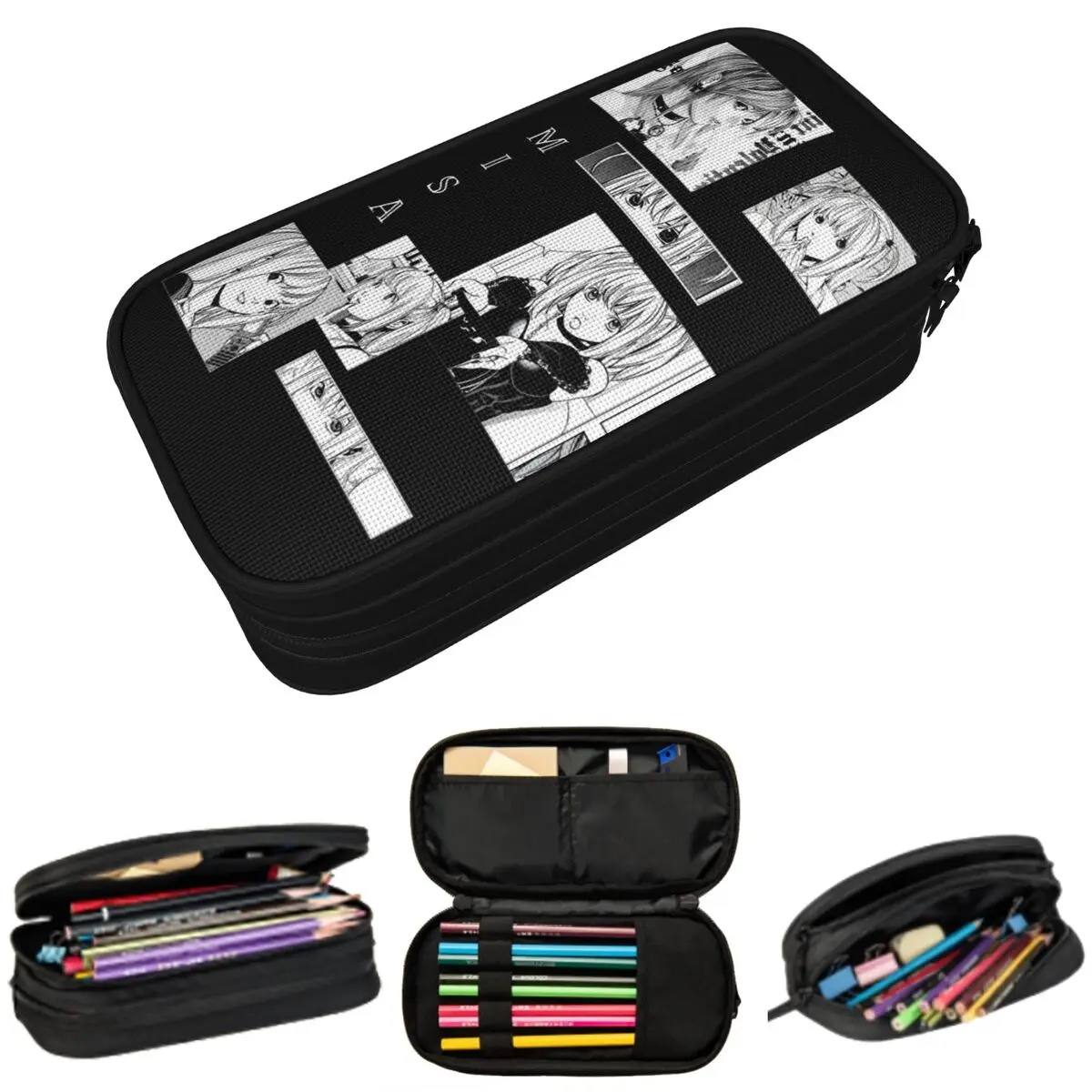 Misa Amane Misa Death Note Anime Pencil Case for Students Gifts Pen Box Pencil Bag Stationery Supplies Pen Holder Bag