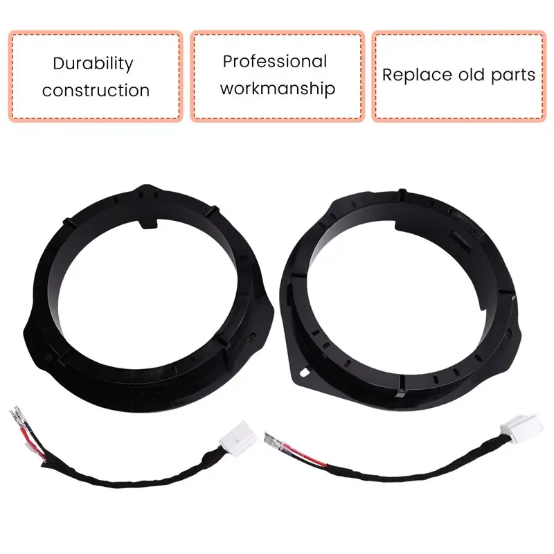 Car Speaker Pad Adapter 2Pcs For Ford Mazda 6.5 Inch Sub Woofer Audio Mount Washer Stand Base Ring Bass Horn Fitment