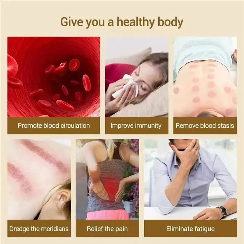 A73U 2X Home Electric Guasha Scraping Massage Cupping Body Massager Vacuum Cans Suction Cup Heating Fat Burner Massager