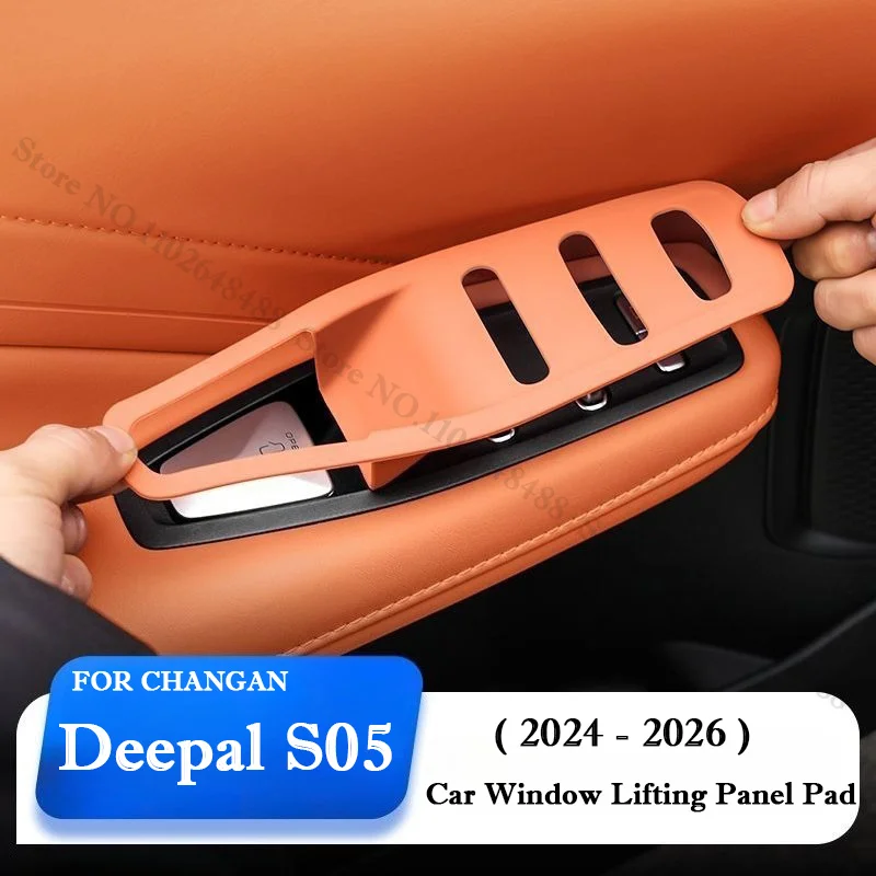 For Changan Deepal S05 2024 2025 2026 Car Window Lifting Panel Silicone Pad Lift Panel Button Protector Mat Auto Accessory