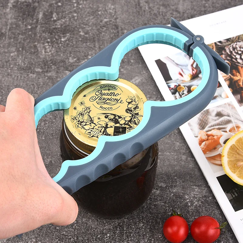Four in one bottle opener, household can bottle cap screw, PVC soft rubber multifunctional can and bottle opener, divine tool