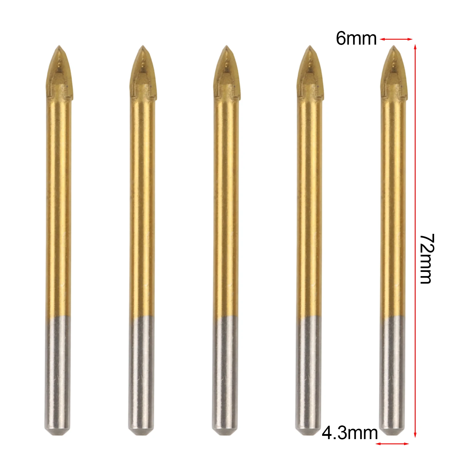 Carbide Drill Bit Set Drill Drilling Tool 5-12mm Cemented Carbide Bit Cutting Edges Long Service Life For Granite