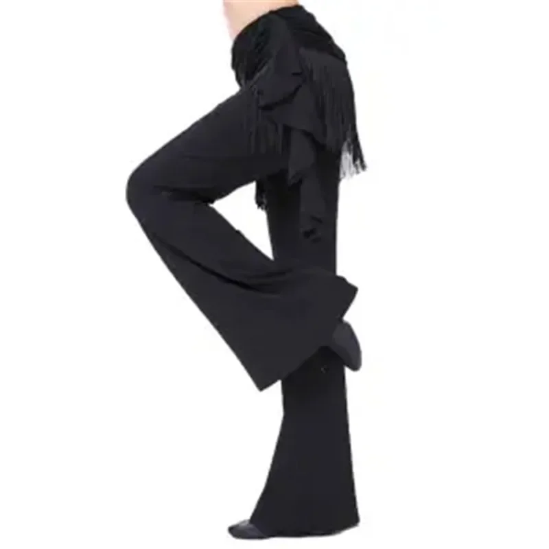 New High-Grade Sailor Dance Skirt Pants Female Tassel Trumpet Square Latin Jitterbug Dance Pants M433