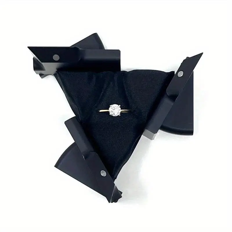 Aluminum Alloy Kinetic Energy Ring Box Rotating Mechanical Deformation Jewelry Storage Display Creative Proposal Cube Boxes