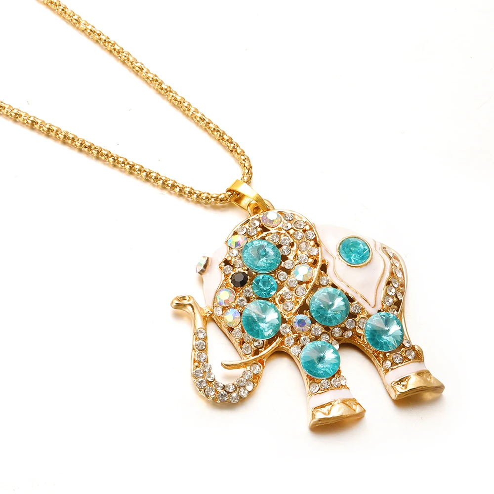 MODKSIR New Trend Hollow Golden Colorful Zircon Pendant Exquisite Animal Stylish Necklace For Woman Jewelery Gift