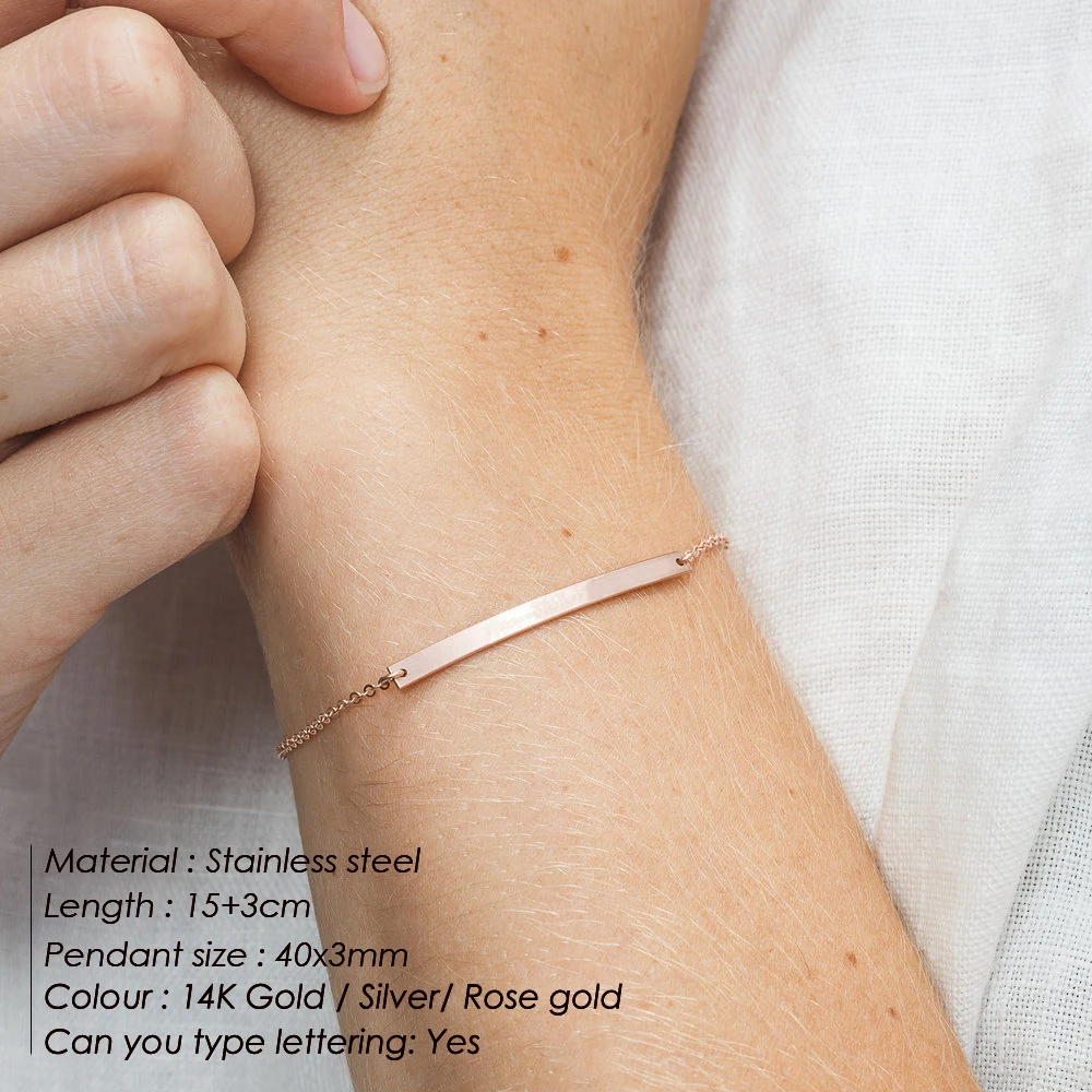 EMANCO  Bar Bracelets Women's Multilayer Bracelet Matching Stainless Steel Bangle Best Friend Women's Wrist Jewellery Bracelet
