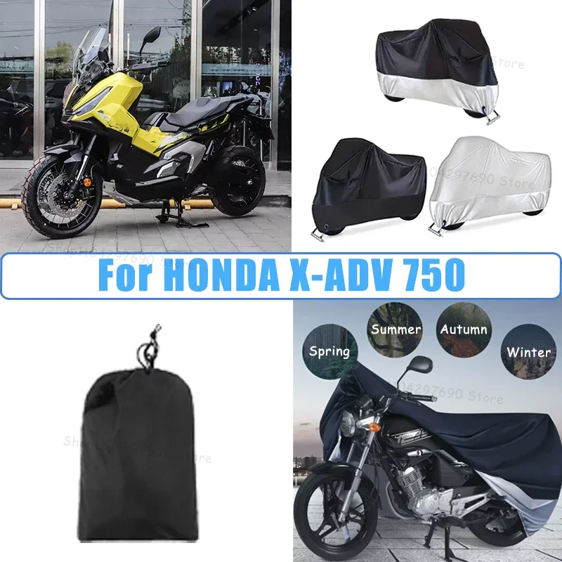 210D Oxford Motorcycle Cover Waterproof All Season UV Protection For HONDA X-ADV 750 Anti-Tear Windproof Motorbike Cover