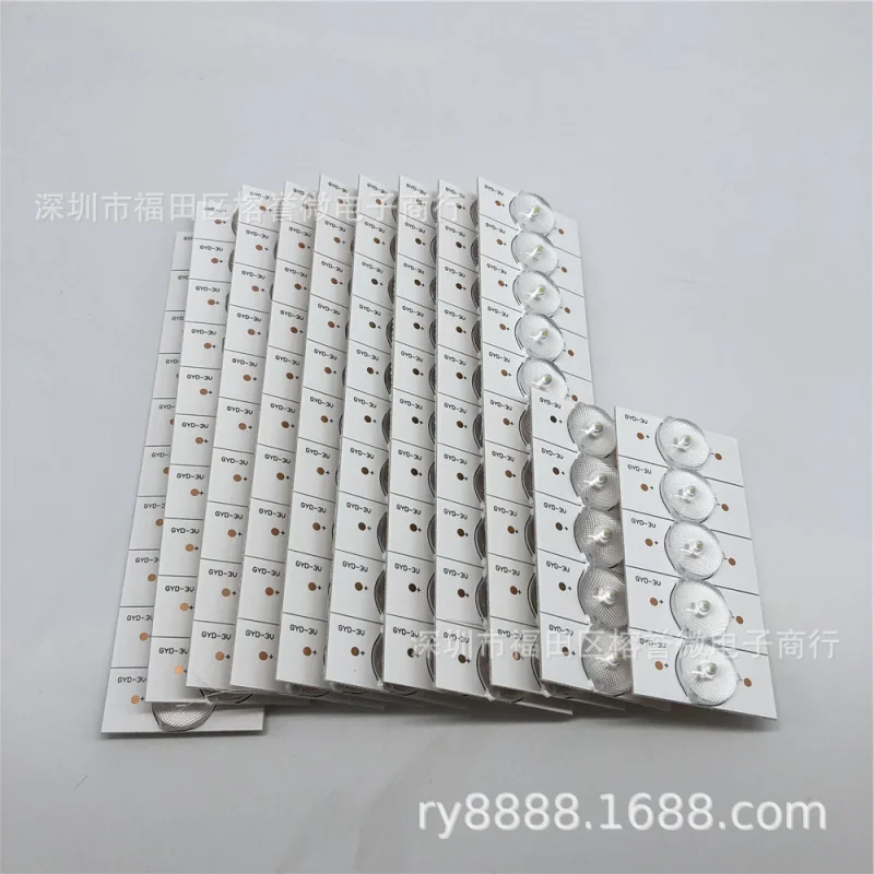 Contas de lâmpada de lente 3v/6vconvexa com suporte adesivo + placa de base de alumínio com fio 32-65lcd reparo de tv