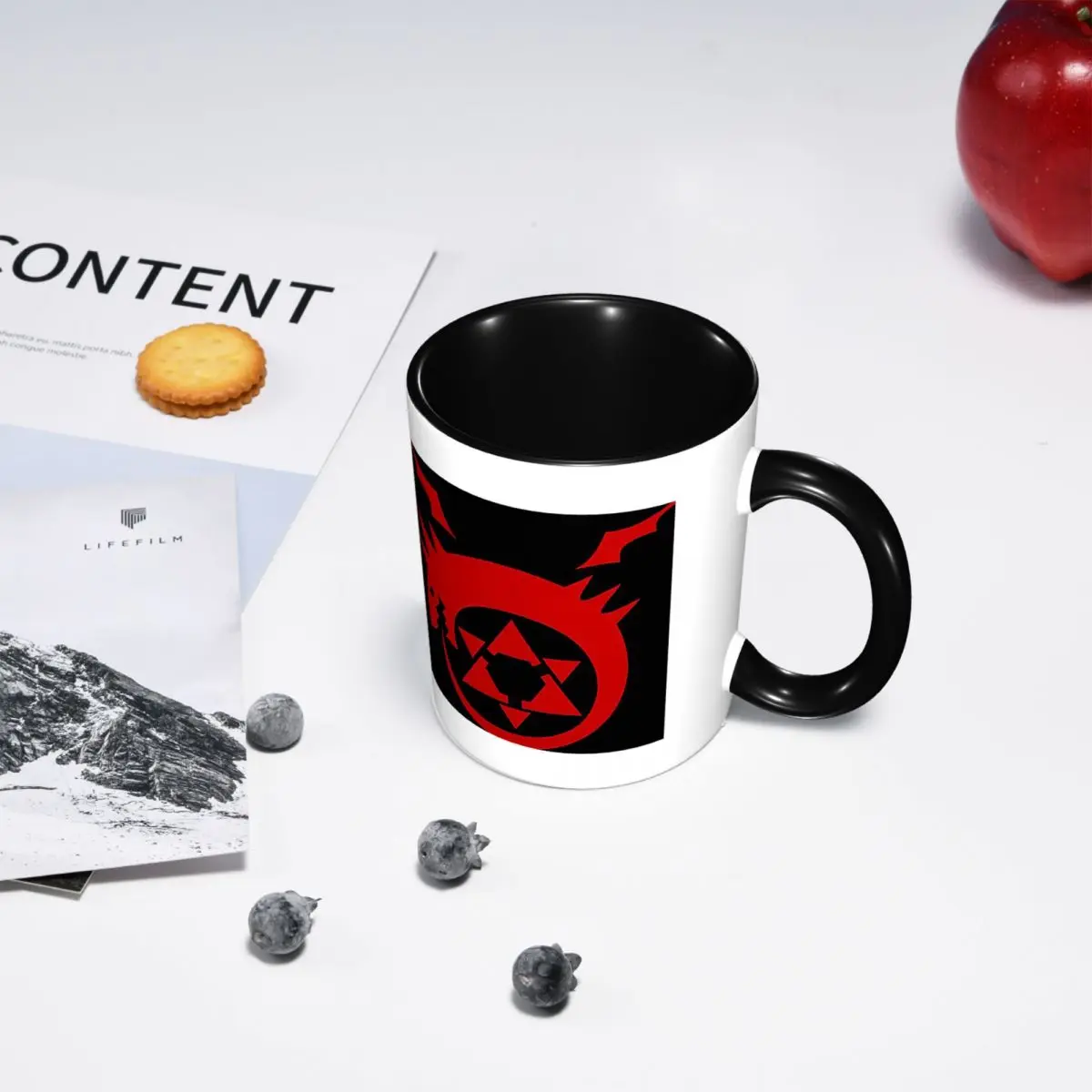 Fullmetal Alchemist Ouroboros Homunculus Symbol Mug Funny Ceramic Coffee Cups Tea Mugs Milk Cup Drinkware Gifts for Woman Man