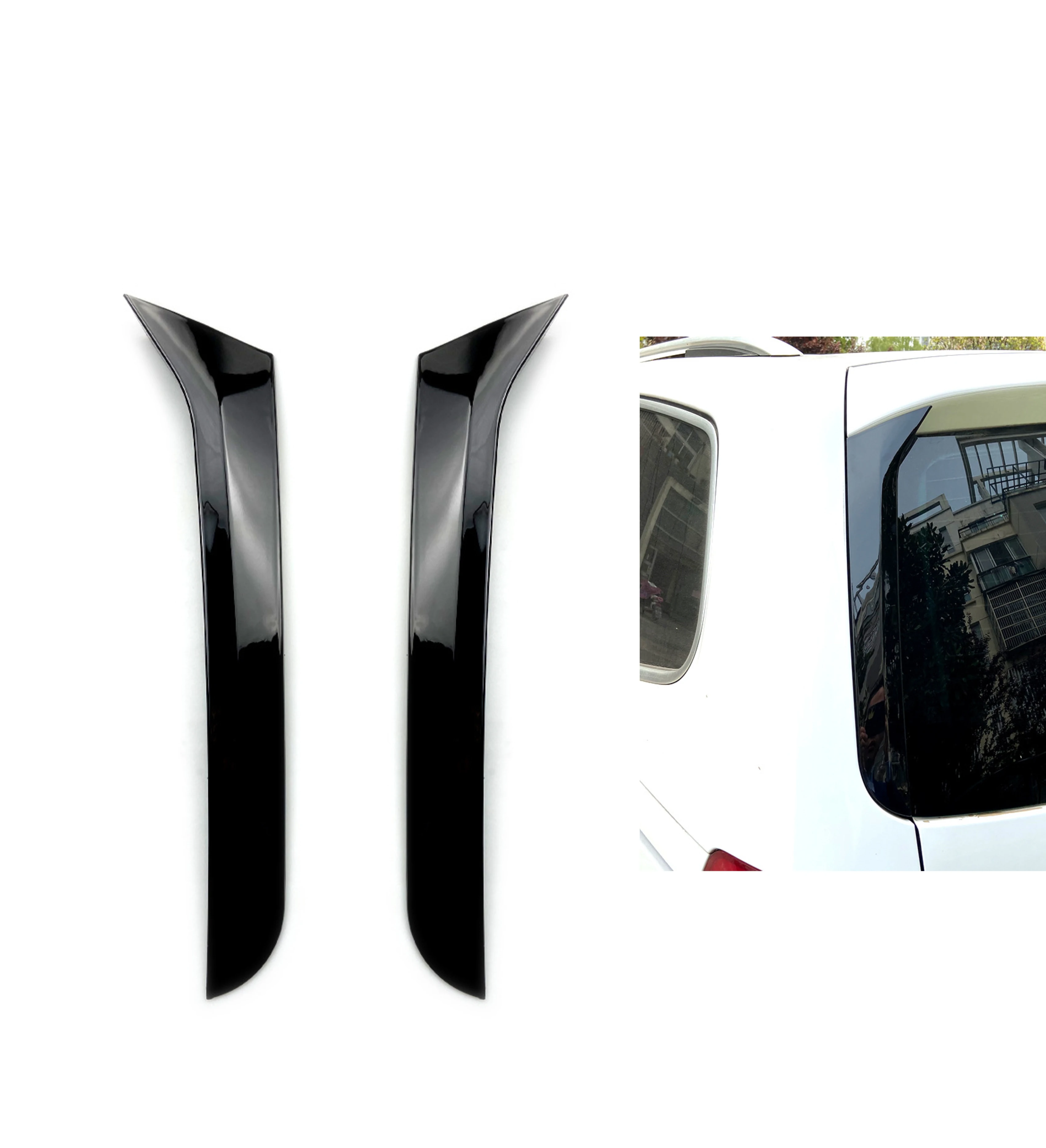 

For VW Sharan 2PCS Rear Window Side Spoiler Spoiler Canard Canards Splitter Fit 2011 2012 2013 2014 2015 2016 2018 2019