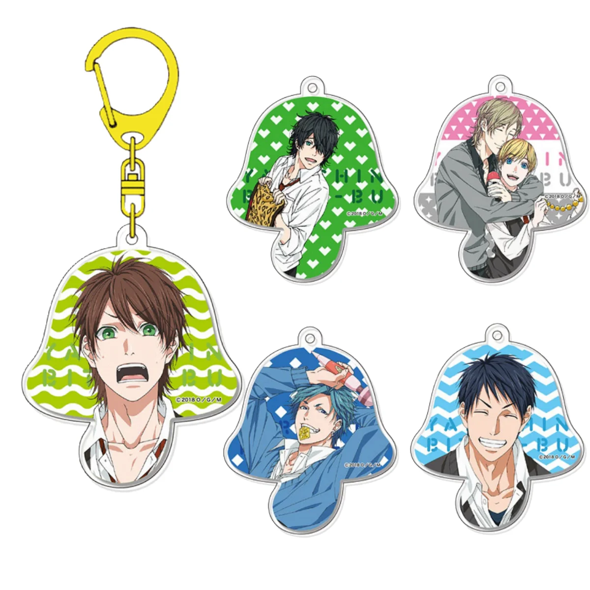Anime Yarichin Club Button Kawaii Yuri Ayato Yui Tamura 6 cm Acryl Schlüsselanhänger Anhänger Sammlung Geschenke Weihnachtsgeschenk Anhänger