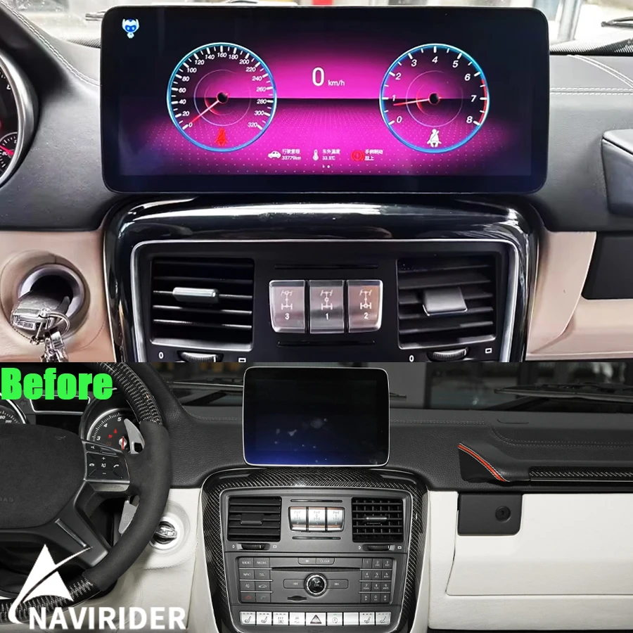 

12,8-дюймовый GPS-дисплей для Mercedes-Benz G-класса W463 G350 G400 G500 G550 G63 G65 G55 2017-2018 годов выпуска, мультимедийный экран с Android и CarPlay, радио
