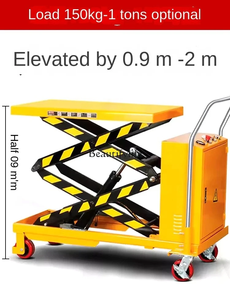 

Electric Hydraulic Lifting Flat Wagon Lifting Scissor Mobile Small Lifting Platform Mold Truck