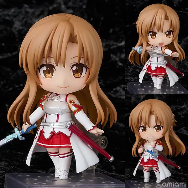 #1669 Sword Art Online Asuna Yuuki 2.0 Anime Girl Figure Kirito/Titania/Leafa Action Figure Collectible Model Doll Toy Gift 10cm
