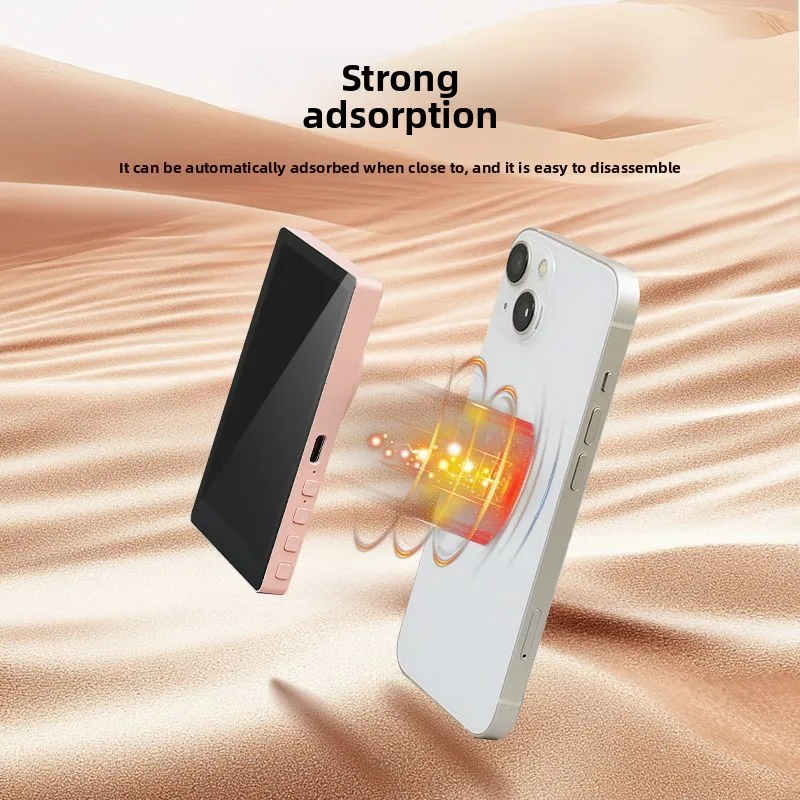 Portable Wireless Phone Screen Mirroring Device For Live Streaming Selfies Rear Camera Magnet Attachment Magnetic Selfie Screen