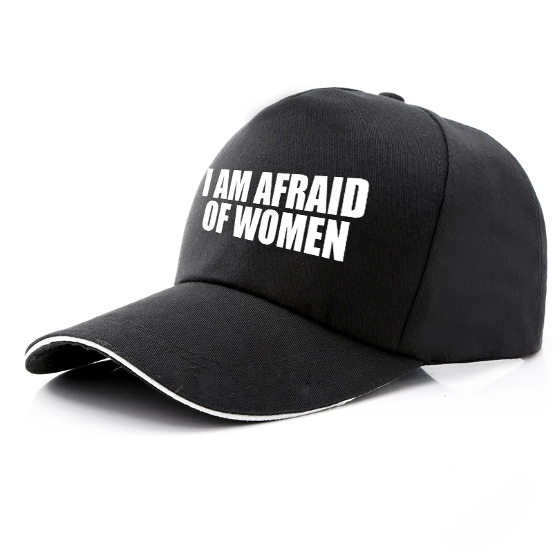 I Am Afraid Of Women Baseball Cap Funny Humor Introvert Geek Nerd Jokes Y2k Hat Unisex Casual Caps