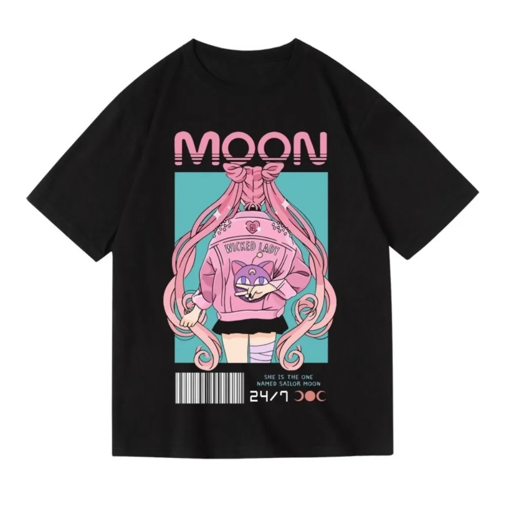 Sailor Moon Anime Usagi Tsukino Printed T-shirt Men's and Women's T-shirt Men's Top Sports T-shirt Men's T-shirt Summer Tee 2026