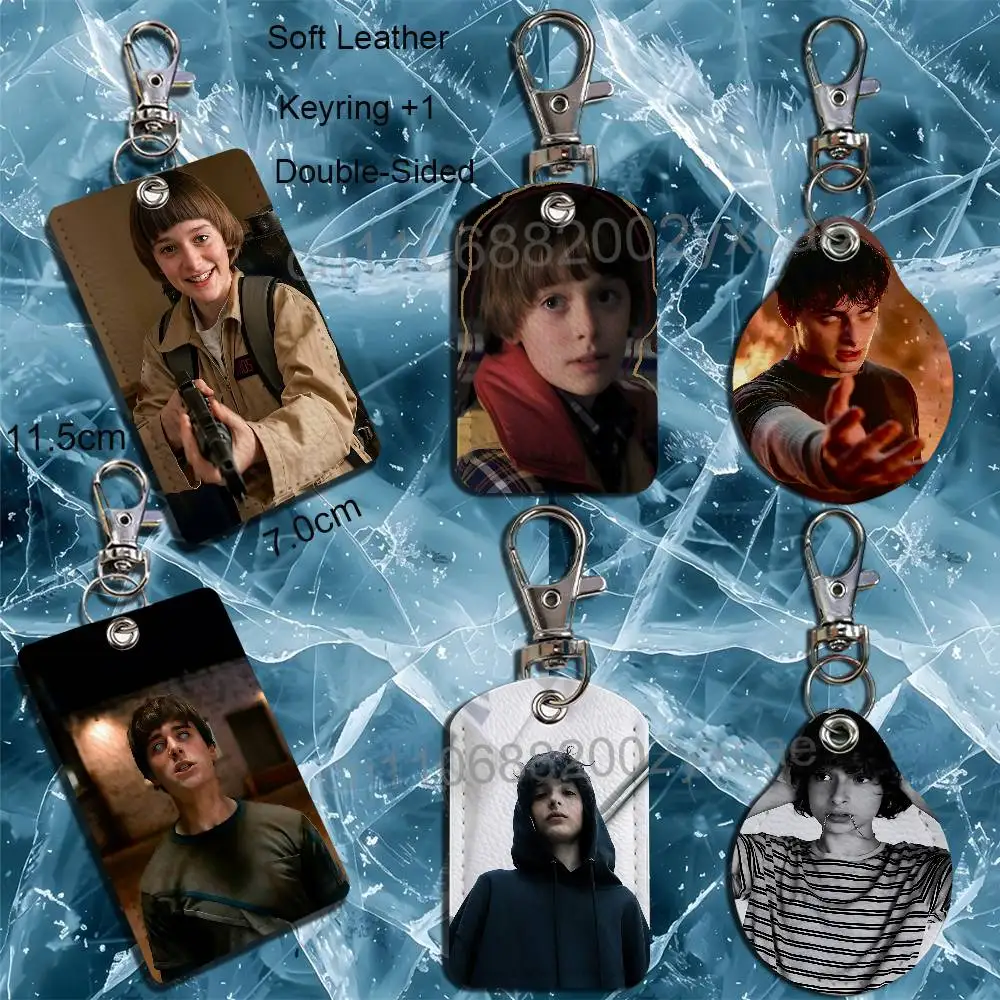 Finn Wolfhard cool Will Stranger Card Holder With Keychain Executive Protection For Bank Credit Subway Bus Case