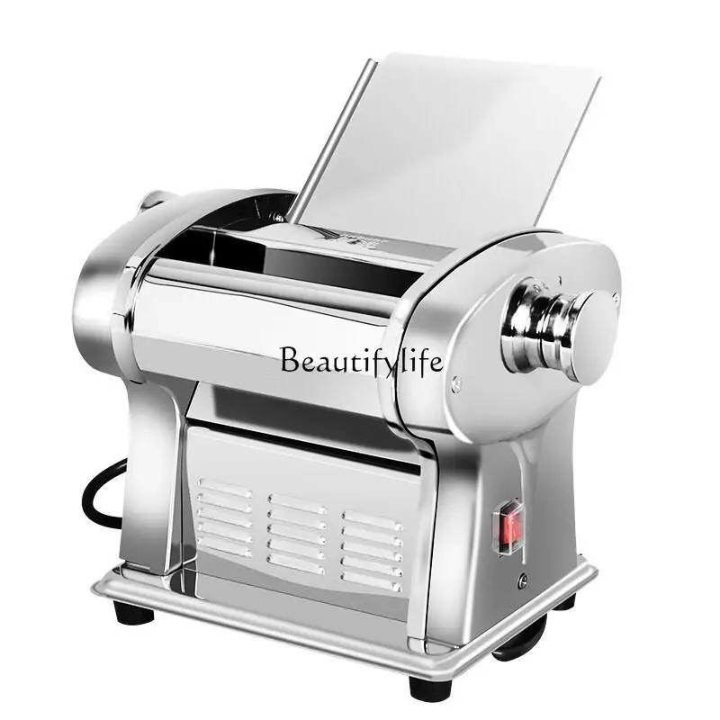 2 110V Volt All Stainless Steel Electric Noodle Press Household and Commercial Automatic Rolling and Kneading Integrated