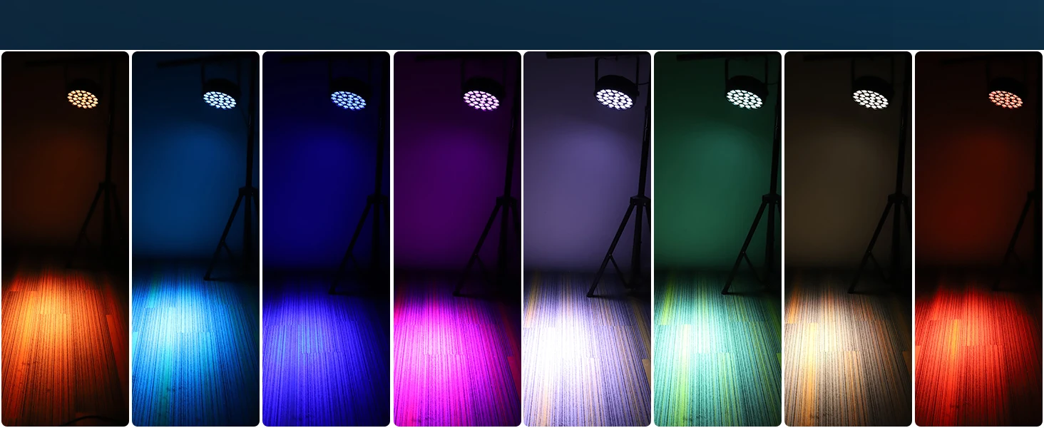 Yiflamefly 216W Par-Scheinwerfer 27X8W RGBW LED Bühneneffektbeleuchtung mit Fernbedienung & DMX512-Steuerung für KTV, Theater, Bar, Konzert, DJ-Party – Detail 2