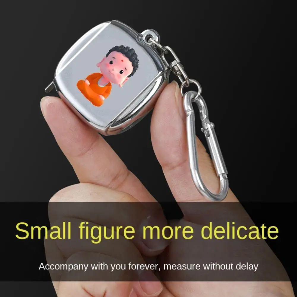 Small Roulette Keychain Tape Measure Delicate Keyring Retractable Ruler Mini 2M Measure Tape Construction Tools