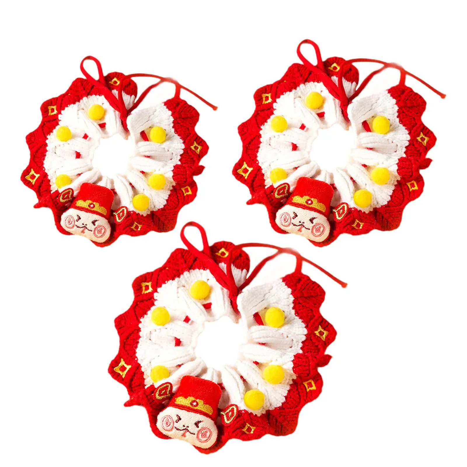 Cat Collar Hand Woven Adjustable Kitten Necklace Scarf Cat Accessories for Chinese New Year and Birthday Parties