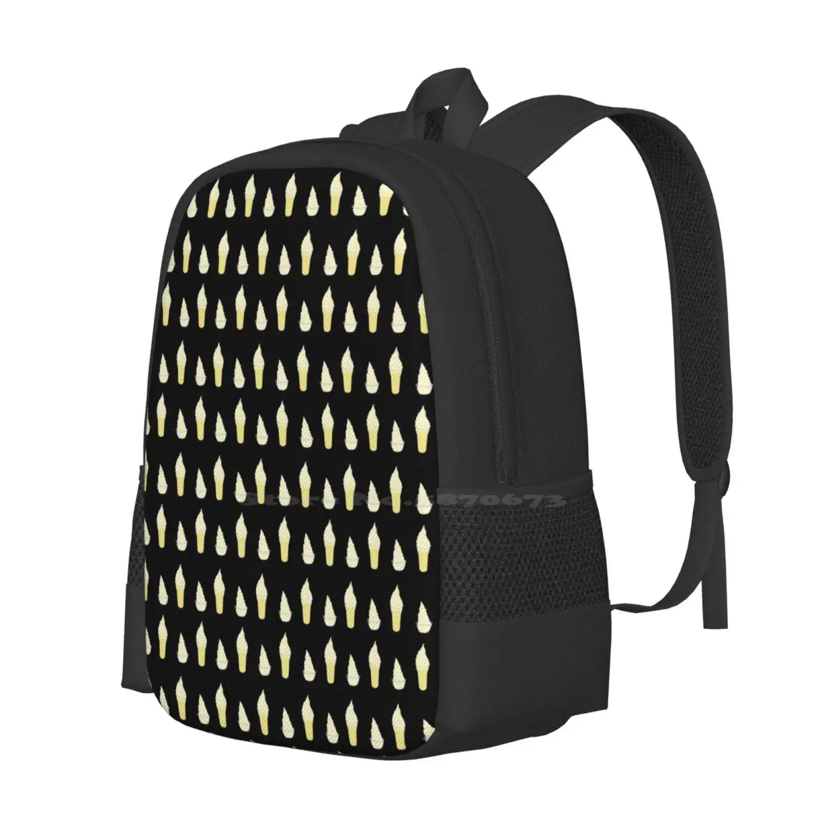 Whip It-Dark Pattern 3d Print Design Backpack Student Bag Dole Whip Parks Pineapple