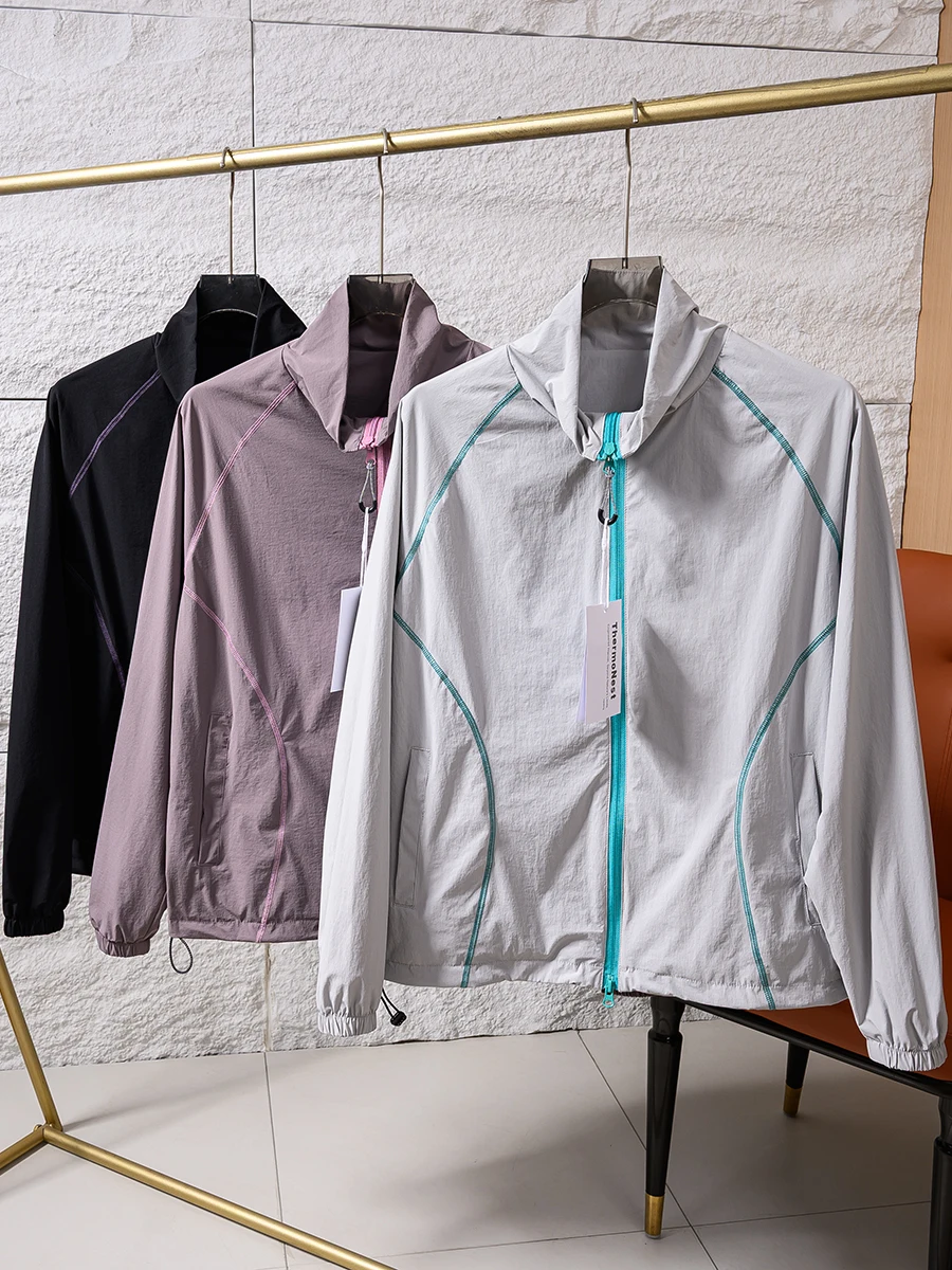 

Outdoor Windproof Water-Resistant Thin Stand Collar Jacket for Men And Women Early Autumn New Style Fashion Urban Leisure