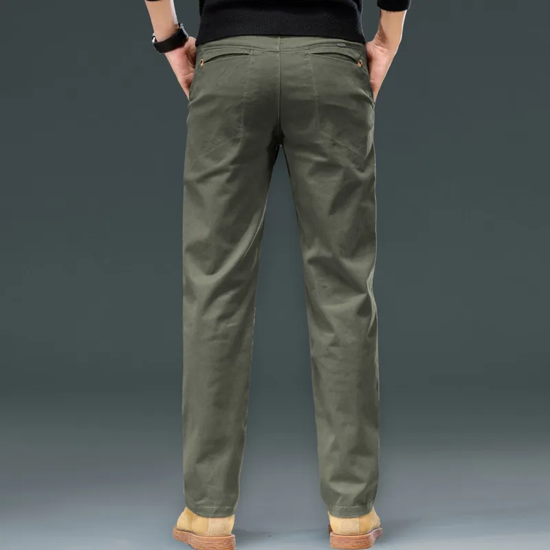 Pantalones ajustados a la moda para primavera y otoño para hombre, clásicos, versátiles, pequeños, de tubo recto, de gama alta, con bolsillo inclinado, YY-P408