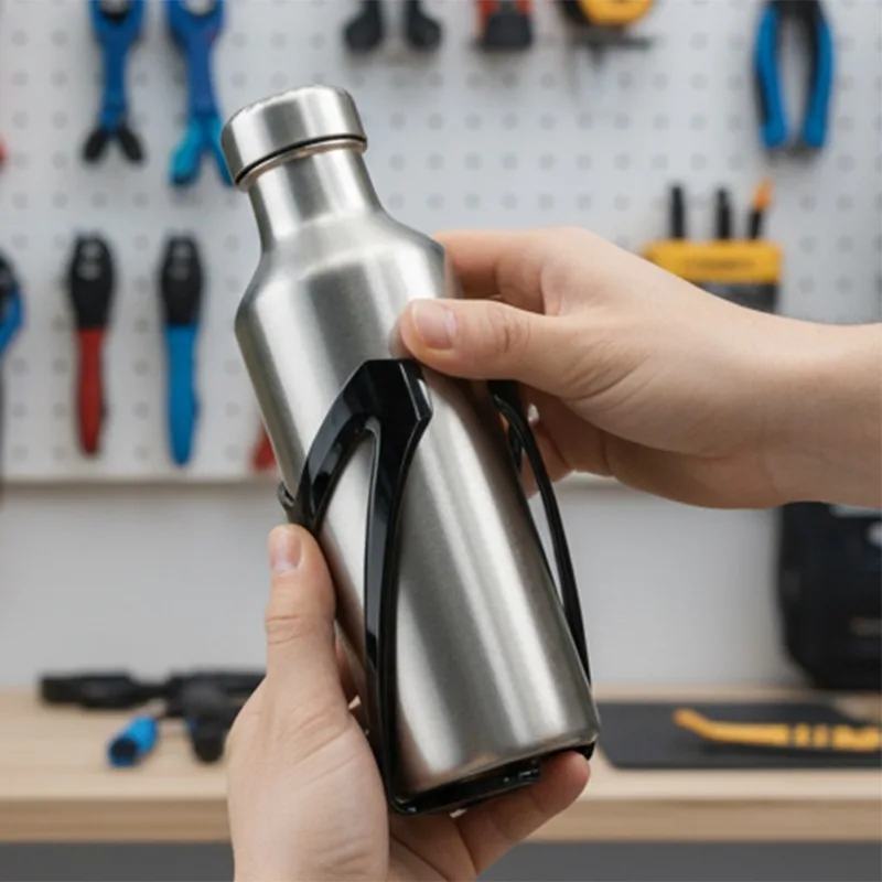 Przedłużka koszyka na bidon rowerowy, koszyk na bidon rowerowy z lokalizatorem GPS zapobiegającym zgubieniu, osłona ochronna, uchwyt na bidon, akcesoria rowerowe