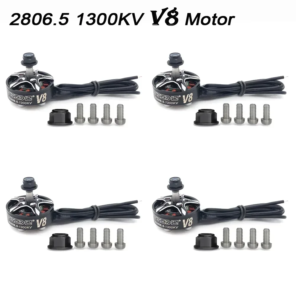 

Бесщеточный двигатель 2806.5 V8 1300KV для FPV-дронов 6/7/8 дюймов, гоночных, дальнобойных, фристайл-квадрокоптеров, мультикоптеров, аксессуары для радиоуправляемых моделей