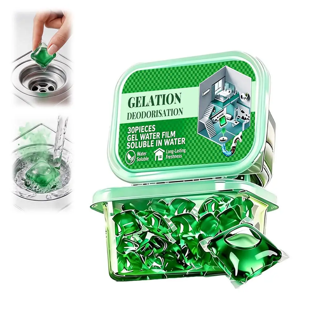 Odor Removal Sewer Cleaner Scented Gel Air Freshener For Sinks Drains Water Soluble Kitchen Bathroom
