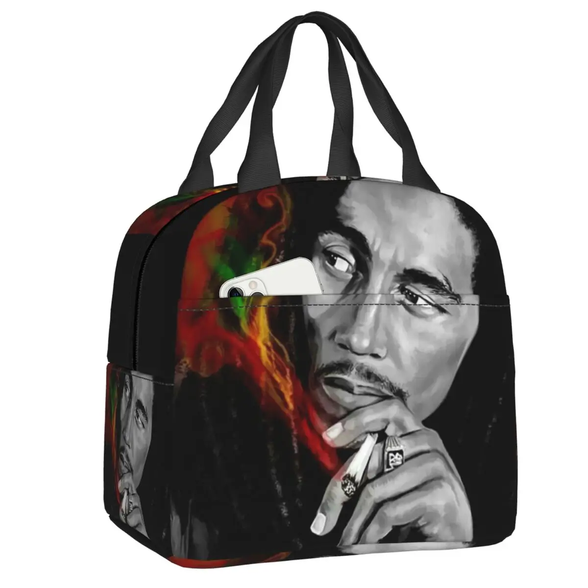 lancheira-personalizada-jamaica-reggae-rock-bob-marley-a-prova-d'agua-refrigerador-termico-lancheira-trabalho-piquenique-viagem-sacola-de-comida