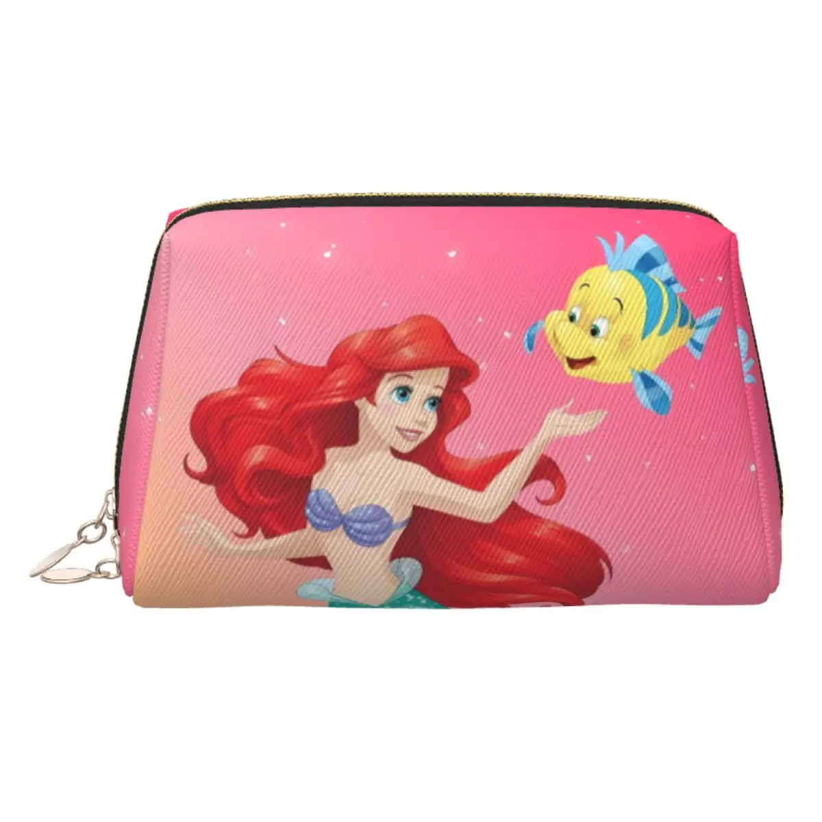 

Custom The Little Mermaid Manga Cosmetic Bag Women Fashion Large Capacity Movies Ariel Makeup Case Beauty Storage Toiletry Bags