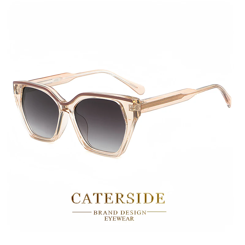 Caterside Retro Pilot Zonnebril Mannen Groot Frame Propionzuur Pin Punk Zonnebril Vrouwen Reizen Party Winkelen Brillen Zomer – Detail 9