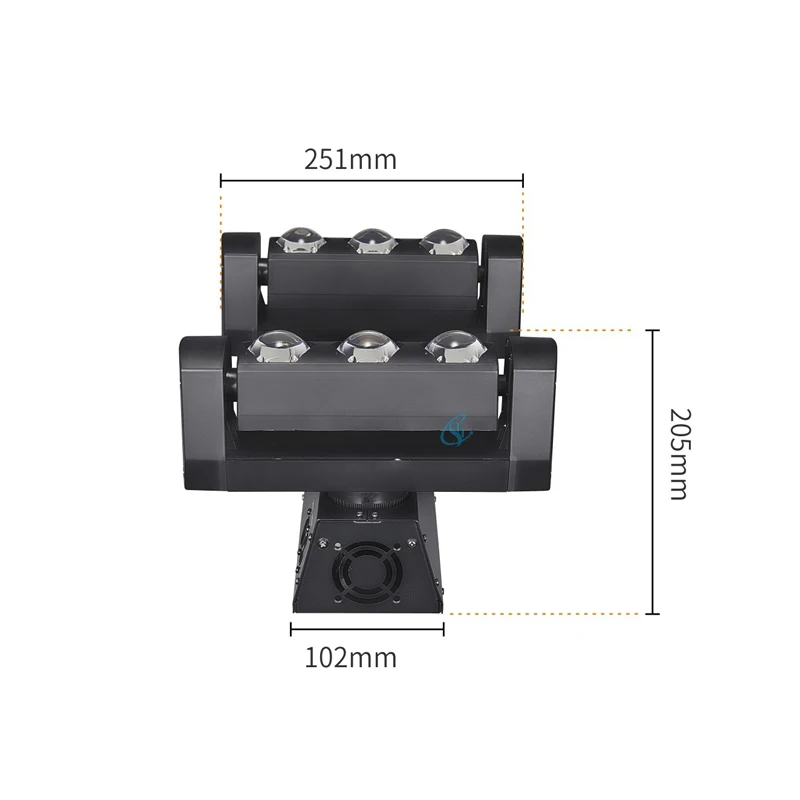 6x20W RGBW Led Strip Beam Moving Head Light Due bracci Professionale DJ Disco Party Illuminazione DMX Dance Floor Bar Attrezzature