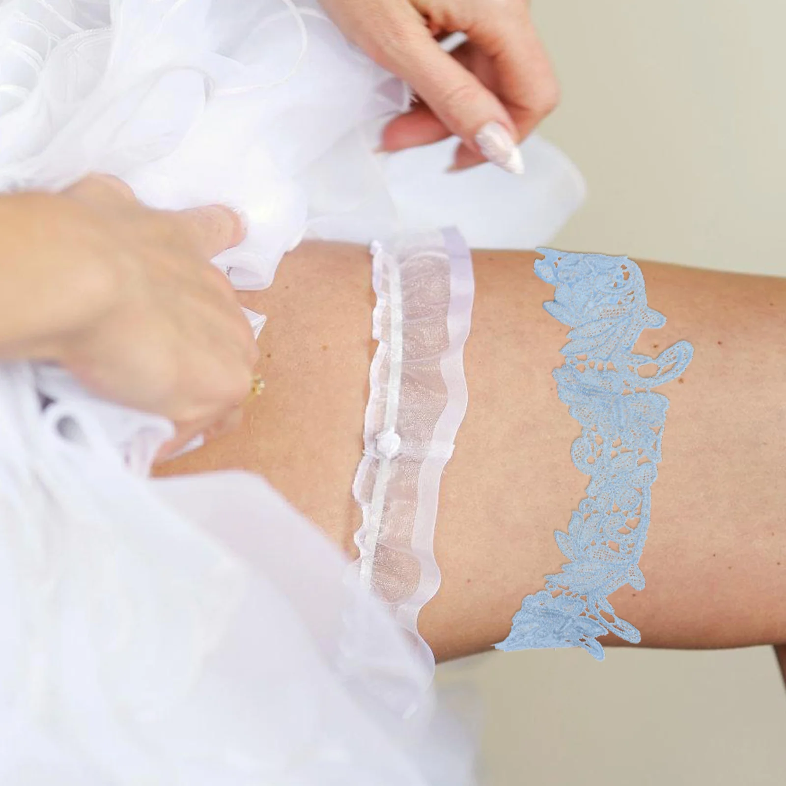 

1Pair Lace Garter Bridal Wedding Flower Design Soft Comfortable Skin Touch Elegant Wedding Party Decoration for Women