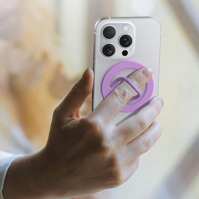 Magnetic Silicone Phone Finger Rings TPU Circular Grip Holder Rack Bracket For Magsafe For Phone For Huawei Xiaomi