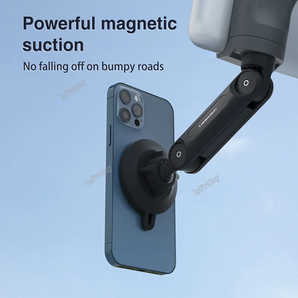 Foldable Wireless Magnetic Phone Hoder Phone Gripper for TESLA Model 3/Y Magnetic Car Phone Holder Support Arm Mobile Stand