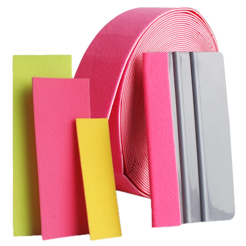 

Soft Felt Cloth Edge For Vinyl Squeegee Car Wrap Window Tint Tool No Scratch Protect Buffer Patch Self Adhesive Felt Edge