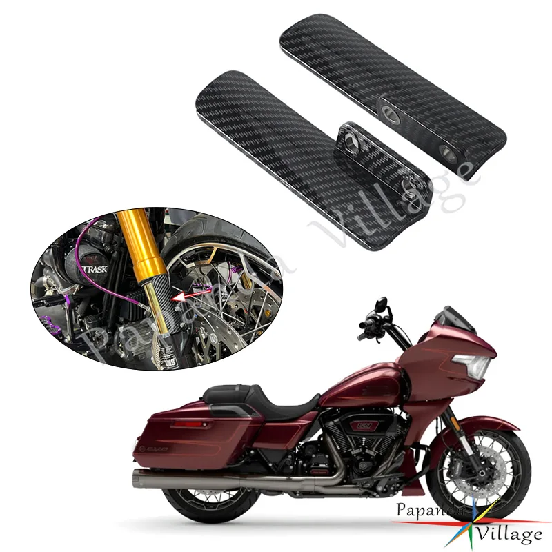 

Motorcycle Front Fork Dust Deflector Aluminum Guards for Harley CVO Road Glide 2023-2024 Lower Fork Protector Dust Protection