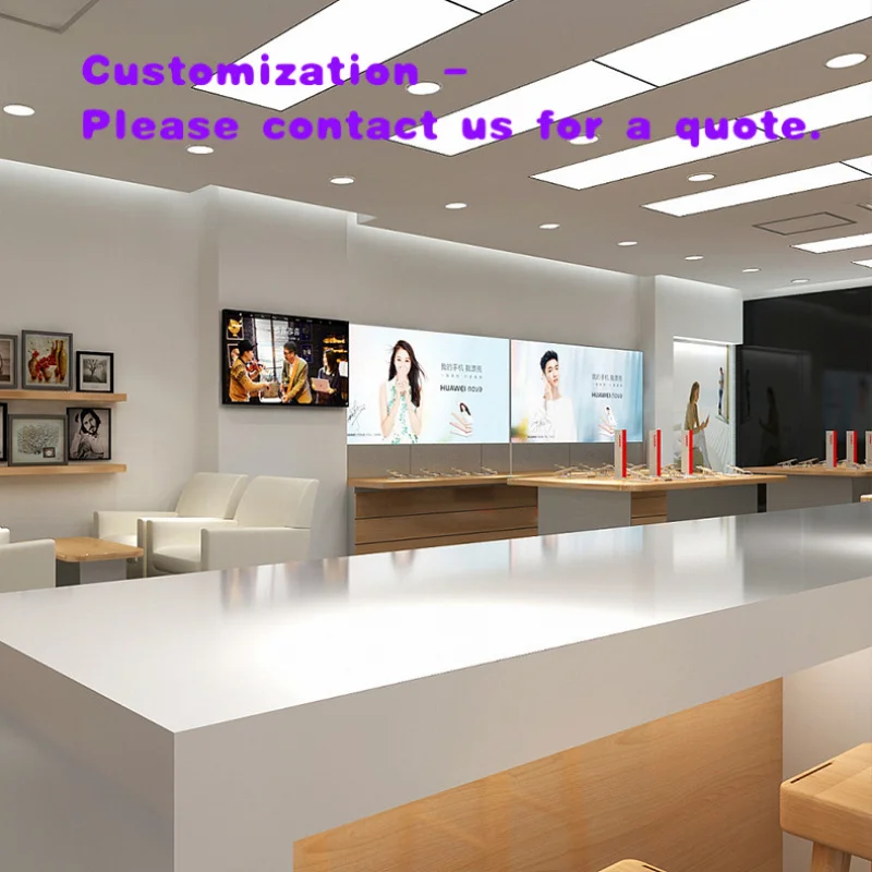 custom.Modern Customized Designed Mobile Phone Cabinet Showcase Cell Phone Cases Display Kiosk Shopping Mall Phone Store