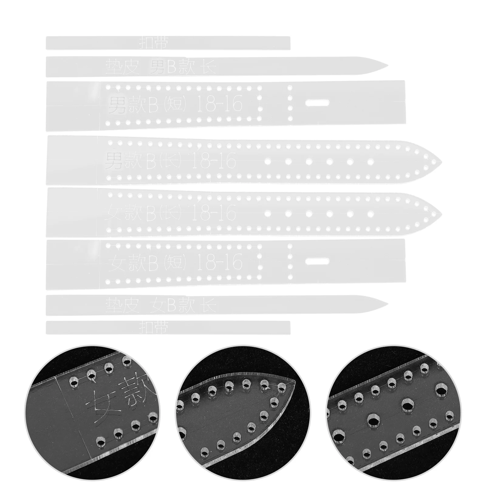 

8 Pcs Goods Watch Strap Template Watchband Acrylic Templates Craft