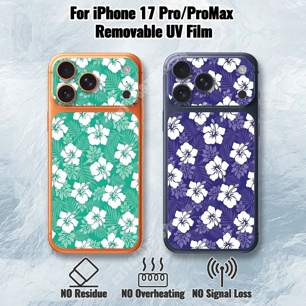 

Tropical Hibiscus Flower Removable UV Film for iPhone 17 Pro 17 ProMax Protective Sticker