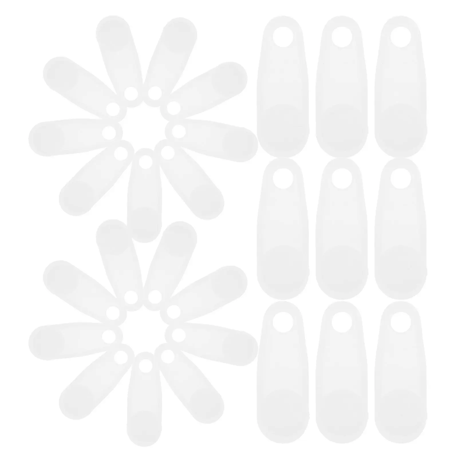 100Pcs Curtain Track Glider Hooks White Plastic Silent Side Mounted No Drill Easy Install Curtain Roller Drapery Hooks for Home