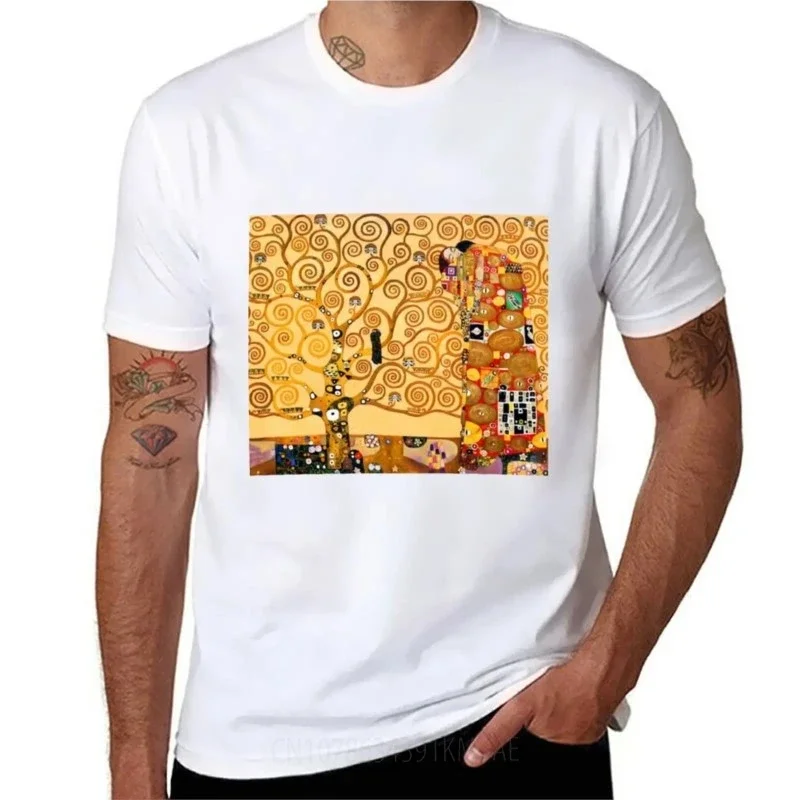 Gustav Klimt - The tree of life T-Shirt quick-drying Blouse new edition Men's t shirts