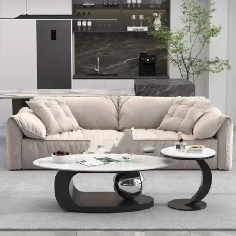 

Nordic Table Gold Oval Aesthetic Italian Coffee Designer Luxury Coffee Table Modern Wood Unique Muebles De Sala Home Furniture